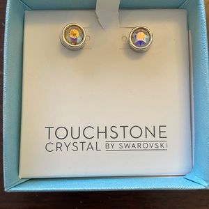 LAST PAIR!  Touchstone crystal AB earrings brand new.
